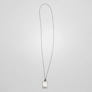 Intrecciato Oxydized Silver Pendant - Necklace - BOTTEGA VENETA - PE13 - 390