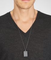 Bottega Veneta® Intrecciato Oxydized Silver Pendant Bottega Veneta® Intrecciato Oxydized Silver Pendant