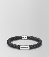 Bottega Veneta® Intrecciato Antique Silver Nappa Bracelet Bottega Veneta® Intrecciato Antique Silver Nappa Bracelet