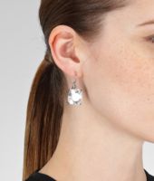 Bottega Veneta® Orecchini in Argento Ossidato e Zirconia Bottega Veneta® Orecchini in Argento Ossidato e Zirconia