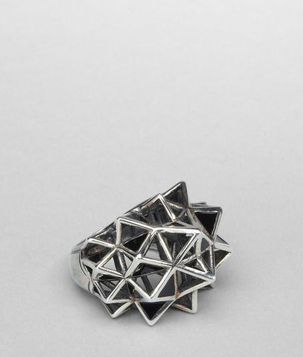 BOTTEGA VENETA - Enamelled Antique Silver Ring