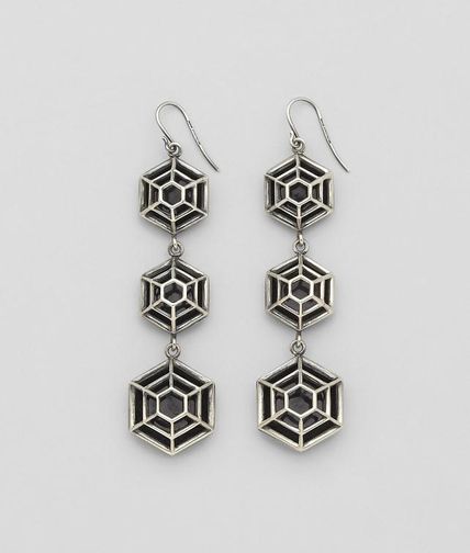 BOTTEGA VENETA - Enamelled Antique Silver Earring