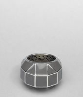 Bottega Veneta® Shadow Enameled Antique Silver Ring Bottega Veneta® Shadow Enameled Antique Silver Ring