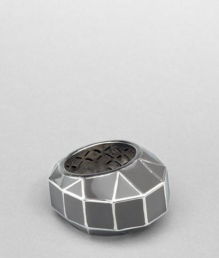 BOTTEGA VENETA - Enamelled Antique Silver Ring