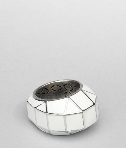 BOTTEGA VENETA - Enamelled Antique Silver Ring