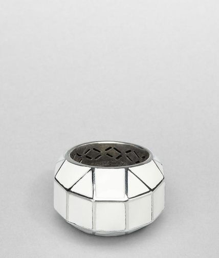 BOTTEGA VENETA - Enamelled Antique Silver Ring