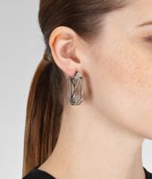 Bottega Veneta® Poussin Enameled Antique Silver Earring Bottega Veneta® Poussin Enameled Antique Silver Earring