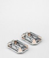 Bottega Veneta® Poussin Enameled Antique Silver Earring Bottega Veneta® Poussin Enameled Antique Silver Earring
