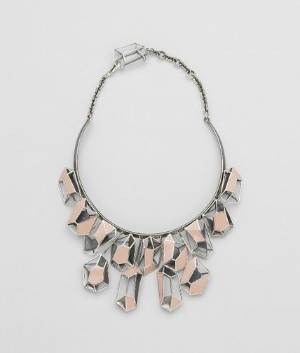 BOTTEGA VENETA - Collana Smaltata in Antique Silver