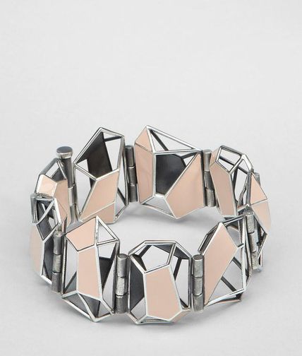 BOTTEGA VENETA - Enamelled Antique Silver Bracelet