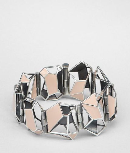 BOTTEGA VENETA - Enamelled Antique Silver Bracelet