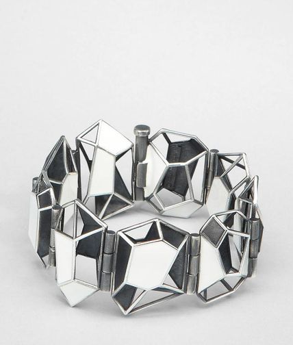 BOTTEGA VENETA - Enamelled Antique Silver Bracelet
