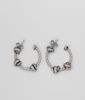 Bottega Veneta® Silver Intrecciato Coaxial Earring Bottega Veneta® Silver Intrecciato Coaxial Earring