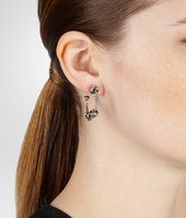 Bottega Veneta® Antique Silver Intrecciato Coaxial Earring Bottega Veneta® Antique Silver Intrecciato Coaxial Earring