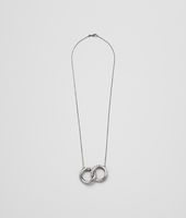 Bottega Veneta® Silver Intrecciato Coaxial Pendant Bottega Veneta® Silver Intrecciato Coaxial Pendant