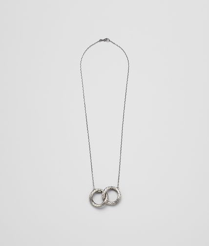 BOTTEGA VENETA - Antique Silver Intrecciato Coaxial Pendant