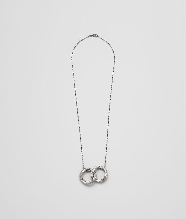 BOTTEGA VENETA PENDANT IN INTRECCIATO SILVER Necklace D fp