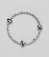 Bottega Veneta® Antique Silver Intrecciato Coaxial Bracelet Bottega Veneta® Antique Silver Intrecciato Coaxial Bracelet
