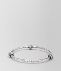 BOTTEGA VENETA - Bracelets, Antique Silver Intrecciato Coaxial Bracelet
