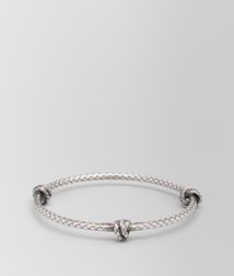 BOTTEGA VENETA - Bracelets, Antique Silver Intrecciato Coaxial Bracelet