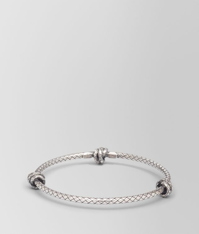 BOTTEGA VENETA BRACELET IN INTRECCIATO SILVER Bracelet D fp