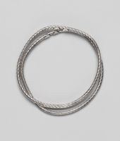 Bottega Veneta® Antique Silver Intrecciato Coaxial Bracelet Bottega Veneta® Antique Silver Intrecciato Coaxial Bracelet