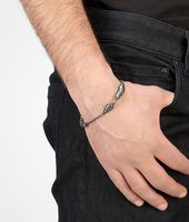 Bottega Veneta® Armband aus oxidiertem Silber Intrecciato Bottega Veneta® Armband aus oxidiertem Silber Intrecciato
