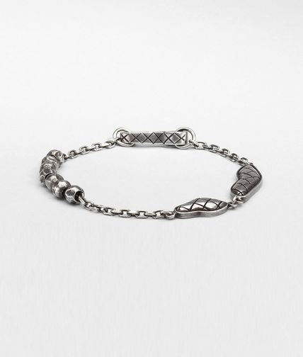 BOTTEGA VENETA - Intrecciato Oxydized Silver Bracelet