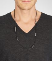 Bottega Veneta® Nero Intrecciato Oxydized Silver Nappa Necklace Bottega Veneta® Nero Intrecciato Oxydized Silver Nappa Necklace