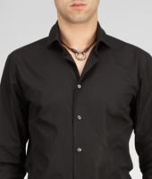 Bottega Veneta® Ebano Intrecciato Silver Pendant Bottega Veneta® Ebano Intrecciato Silver Pendant