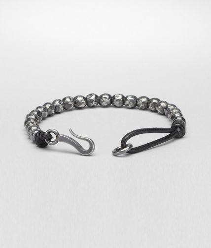 BOTTEGA VENETA - Nero Oxydized Silver Nappa Bracelet