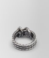 Bottega Veneta® Intrecciato Antique Silver Ring Bottega Veneta® Intrecciato Antique Silver Ring