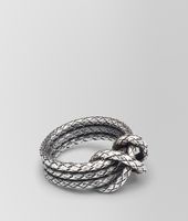 Bottega Veneta® Intrecciato Antique Silver Ring Bottega Veneta® Intrecciato Antique Silver Ring
