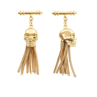 ALEXANDER MCQUEEN, Formal Accessory, Drop Chain Skull Cufflinks