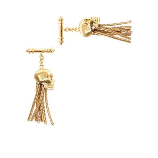 ALEXANDER MCQUEEN, Formal Accessory, Drop Chain Skull Cufflinks