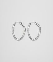 Bottega Veneta® Antique Silver Intrecciato Coaxial Earring Bottega Veneta® Antique Silver Intrecciato Coaxial Earring