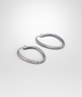 Bottega Veneta® Antique Silver Intrecciato Coaxial Earring Bottega Veneta® Antique Silver Intrecciato Coaxial Earring