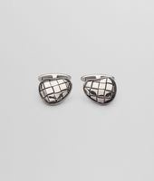 Bottega Veneta® Antique Intrecciato Silver Cufflink Bottega Veneta® Antique Intrecciato Silver Cufflink