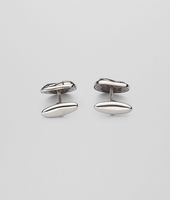 Bottega Veneta® Antique Intrecciato Silver Cufflink Bottega Veneta® Antique Intrecciato Silver Cufflink