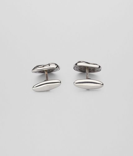 BOTTEGA VENETA - Antique Intrecciato Silver Cufflink