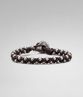 Bottega Veneta® Ebano Oxydized Silver Nappa Bracelet Bottega Veneta® Ebano Oxydized Silver Nappa Bracelet