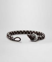 Bottega Veneta® Ebano Oxydized Silver Nappa Bracelet Bottega Veneta® Ebano Oxydized Silver Nappa Bracelet
