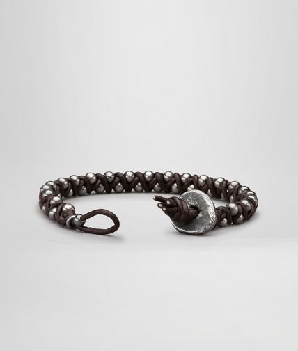 BOTTEGA VENETA - Ebano Oxydized Silver Nappa Bracelet