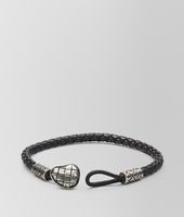 Bottega Veneta® Nero Intrecciato Oxydized Silver Nappa Bracelet Bottega Veneta® Nero Intrecciato Oxydized Silver Nappa Bracelet