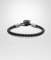 Bottega Veneta® Nero Intrecciato Oxydized Silver Nappa Bracelet Bottega Veneta® Nero Intrecciato Oxydized Silver Nappa Bracelet