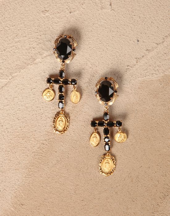 "SICILIA" CROSS EARRINGS - Earrings - Dolce&Gabbana - Winter 2015 "SICILIA" CROSS EARRINGS - Earrings - Dolce&Gabbana - Winter 2015