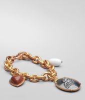 Bottega Veneta® Brique Brown Porcelain Verre Irise Zircon Silver Bracelet Bottega Veneta® Brique Brown Porcelain Verre Irise Zircon Silver Bracelet
