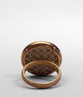 Bottega Veneta® Brown Porcelain Zircon Silver Ring Bottega Veneta® Brown Porcelain Zircon Silver Ring