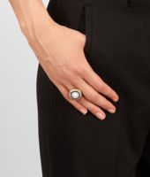 Bottega Veneta® Ring aus Porzellan, Zirkonia und Silber Brown Bottega Veneta® Ring aus Porzellan, Zirkonia und Silber Brown