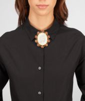 Bottega Veneta® Anhänger aus Porzellan, Verre Irisé, Zirkonia und Silber Brique Brown Bottega Veneta® Anhänger aus Porzellan, Verre Irisé, Zirkonia und Silber Brique Brown